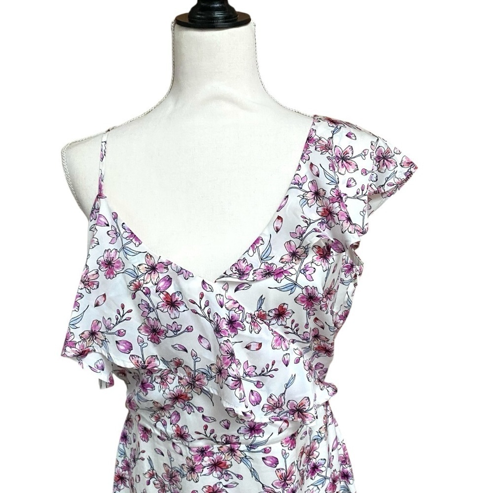 Cupcakes & Cashmere Delphia Floral One Shoulder Midi Dress NWT 10 - Picture 5 of 16